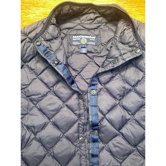 Hackman Mens Quilted Down Jacket With Snap Buttons & Collar - Picture 2 of 6